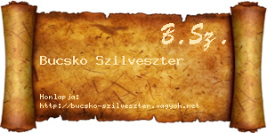 Bucsko Szilveszter névjegykártya