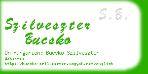 szilveszter bucsko business card